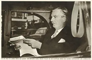 Desert Prints: Sir Anthony Eden on his way to lunch with the Queen - Eden has shortly prior to this