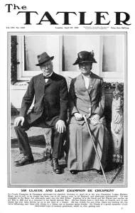 Enthusiast Prints: Sir Claude and Lady Champion de Crespigny, Tatler cover