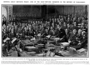 Beginning Prints: Sir Edward Grey in parliament on the eve of WWI