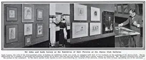 John Prints: Sir John and Lady Lavery at the exhibition of their pictures at the Alpine Club Galleries