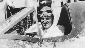 1885 Prints: Sir Malcolm Campbell in the cockpit of Bluebird, 1935