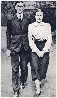 1944 Prints: Sir Richard Acland and his wife Ann. The MP Sir Richard Acland handed over to