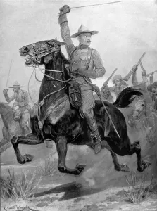 Cavalry Prints: Sir Robert Baden-Powell leading a cavalry charge, 1899