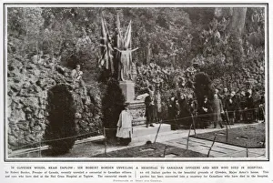 Hospital Prints: Sir Robert Borden unveils Canadian Memorial - Cliveden