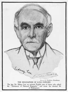 Letters Prints: SIR SIDNEY LEE 1859-1926
