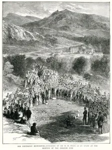 Wales Prints: Sir W W Wynn initiated at the Eisteddfod, Porthmadog, Wales