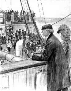 Atlantic Prints: Sir Wilfred Laurier looking at emigrants on the Empress of