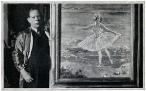 Summer Prints: Sir William Orpen with painting of Anna Pavlova
