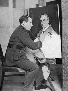 Painter Prints: Sir William Orpen at work on a portrait