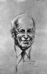 Ward Prints: Sir William Worsley, as sketched by Stephen Ward, 1961