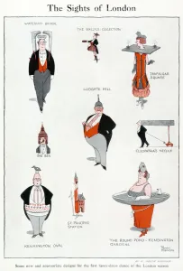 Parties Prints: The Sites of London, by William Heath Robinson