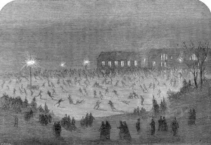 Central Prints: Skating in Central Park, New York, 1865
