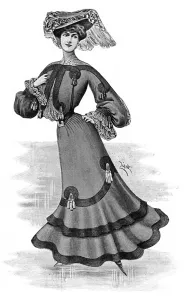 Serge Prints: A skating costume, 1903