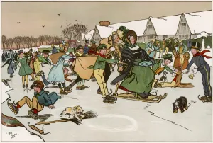 Leisure Prints: Skating Xmas Early 19C