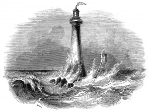 1844 Prints: The Skerryvore Lighthouse, off Argyllshire, 1844