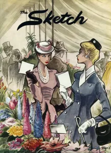 1955 Prints: The Sketch front cover 1955, Chelsea Flower Show