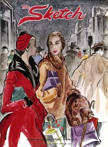 Shopping Prints: The Sketch Front Cover, Christmas Shopping Number, 1955