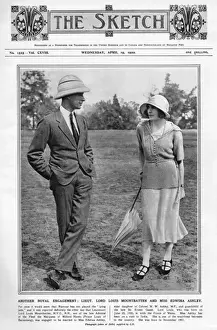 Engagement Prints: Sketch cover Engagement of Lord Mountbatten & Edwina Ashley