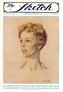 Aviator Prints: Sketch cover featuring Amelia Earhart by Olive Snell