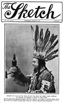 Alcohol Prints: Sketch cover, George Robey in Bing Boys on Broadway, WW1