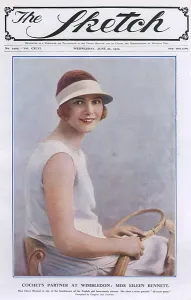 Racquet Prints: Sketch cover - tennis player Eileen Bennett