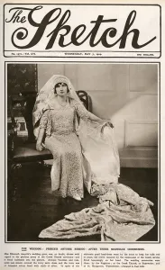 Satin Prints: Sketch front cover - wedding of Elizabeth Asquith