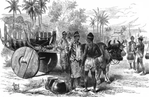 Carts Prints: Sketches in Burmah - A Burmese Travelling Cart