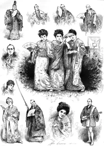 Characters Prints: Sketches from The Mikado at the Savoy Theatre