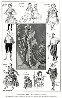 Actors Prints: Sketches by Ralph Cleaver of principals taking part in the pantomime Red Riding Hood at Anglesey Castle