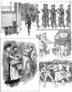 Charing Prints: Sketches of the Socialist Meeting in Trafalgar Square, 1886