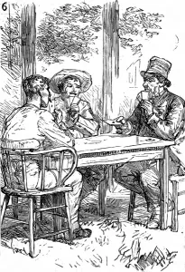 United Prints: Sketches in the United States. Sunday in a frontier town. O