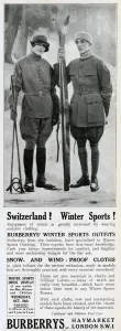 Sportswear Prints: Skiing outfits by Burberry 1922