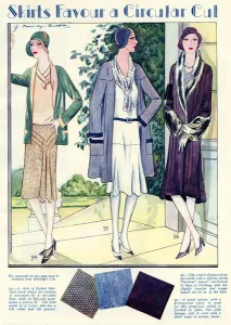 Frocks Prints: Skirts favour a circular cut 1929