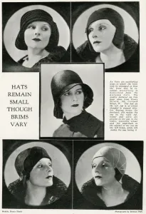 Cloche Prints: Skull cap hats 1929
