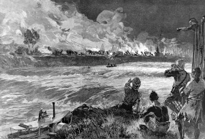 Camp Prints: Slavers Raiding a Village on the Aruwimi River, Central Afri