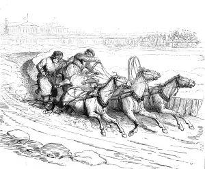 Drawn Prints: Sleigh Racing at St. Petersburgh, Russia, 1877