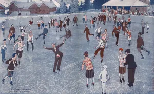 Winter Sports Prints: The Slider by Arthur Watts