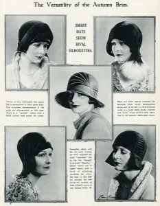 Feathered Prints: Smart autumn brim hats for late 1929