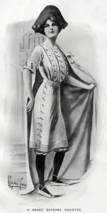 Silk Prints: Smart bathing dress 1912