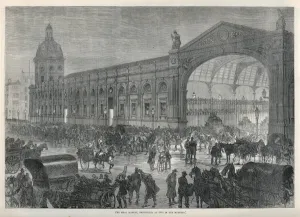 Carts Prints: Smithfield Market 1870