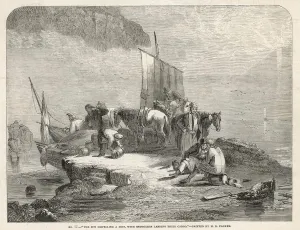 Sailing Prints: Smugglers landing their cargo