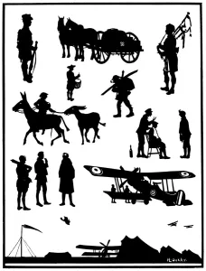 Silhouettes Prints: Snipped by the Scissors by H. L. Oakley