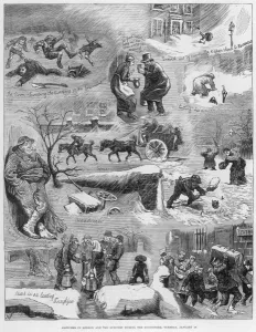 1881 Prints: Snowstorm in London, 1881