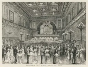 Dancers Prints: Social event in the Ball Room, Buckingham Palace, London