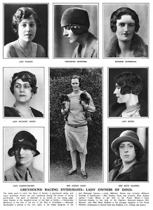 Viscountess Prints: Society greyhound racing enthusiasts