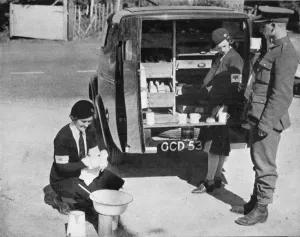 Canteens Prints: Soldier Given Tea from a Mobile Canteen