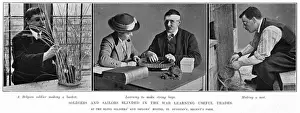 Bags Prints: Soldiers & sailors blinded in war learning useful trades