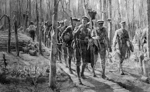 Regent Prints: Soldiers in a wood near Ypres, Belgium, WW1