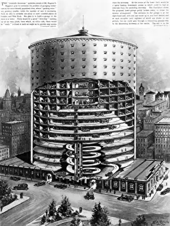 March Prints: To solve Londons car-garaging problem? A skyscraper Park