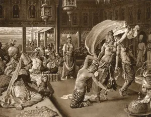 Images Dated 5th August 2015: Solyman IIs palace being graced with dancing women